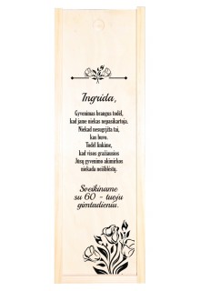 Graviruota vyno dėžė "Gyvenimas brangus..."
